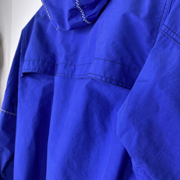 Vintage 90s Tommy Hilfiger Regatta Sailing Jacket Blue Hooded Windbreaker Mens S - Picture 6 of 11